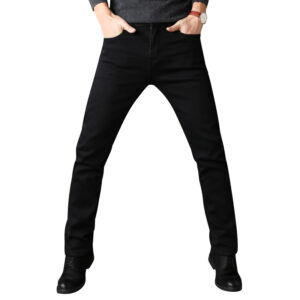 Men's Black Straight Jeans